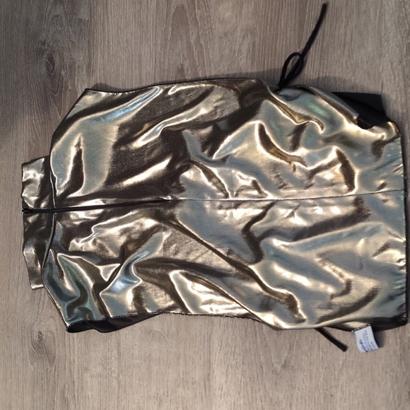 Medemoiselle Gold Turtleneck Top Best Fits XS/S - Picture 5 of 6